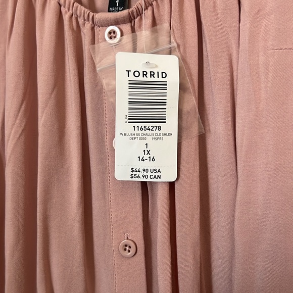 Torrid Challis Cold Shoulder Top - Picture 5 of 10